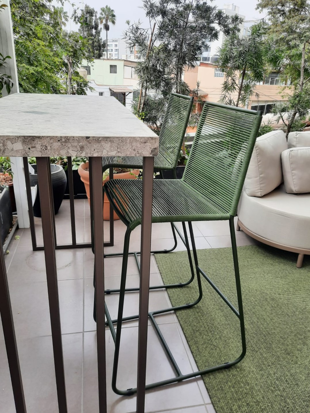 SILLA ALTA DOHA VERDE