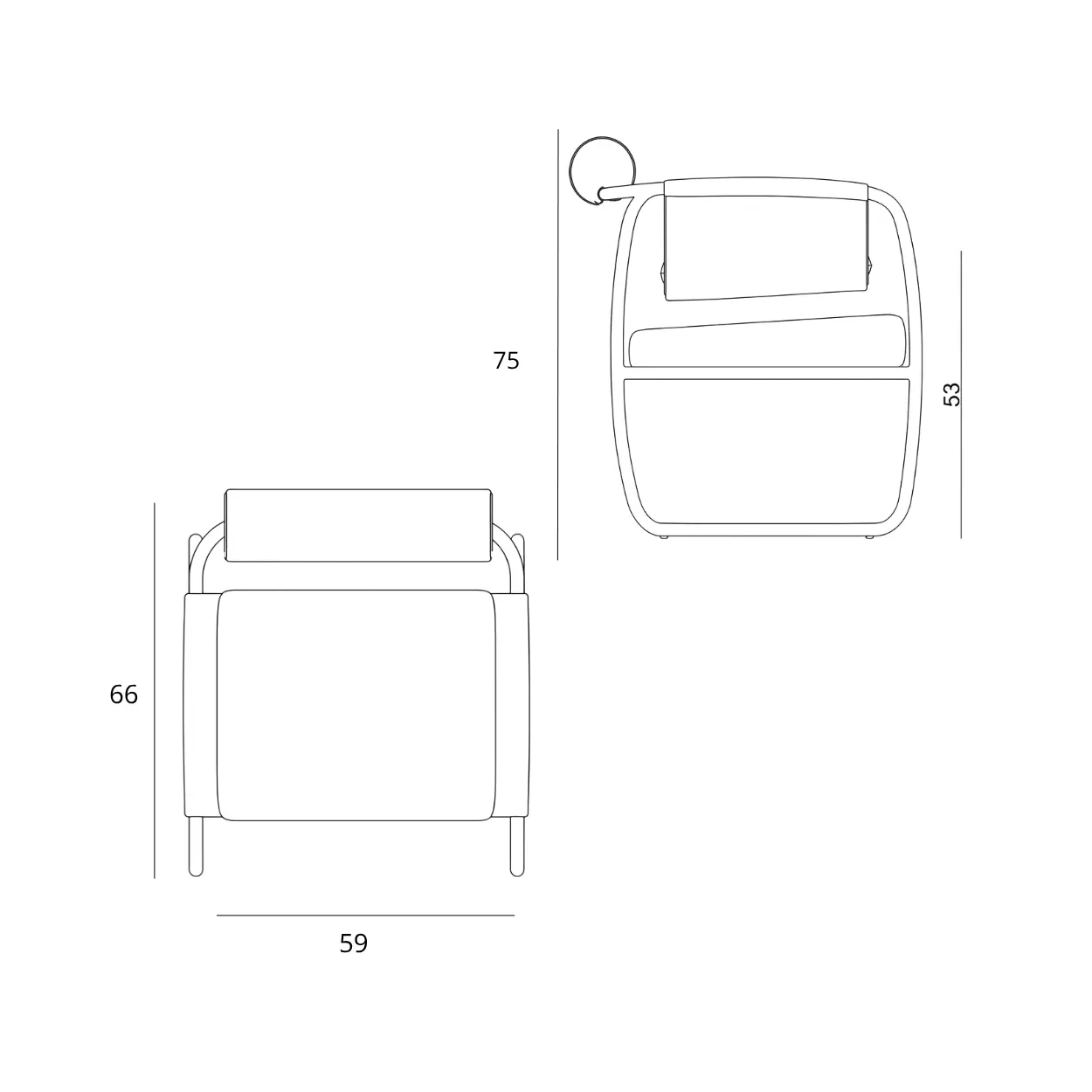 SILLA ARC CAFÉ/ CUE CHUM - Imagen 2
