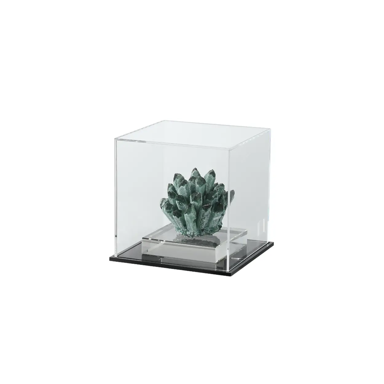 ESCULTURA CRYSTAL CLUSTER VERDE