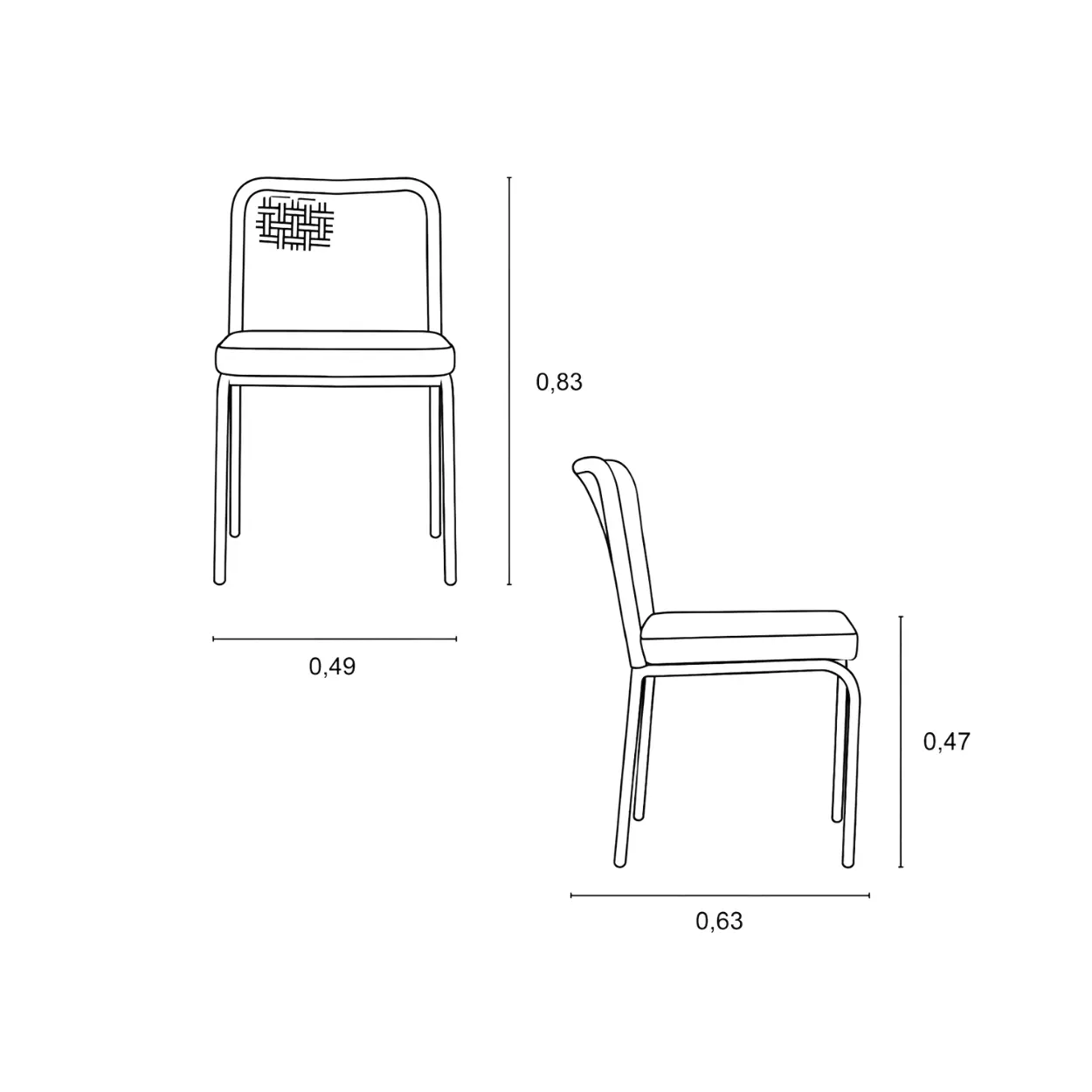 SILLA HAMBURGO CANELA/ CARAMELO - Imagen 2