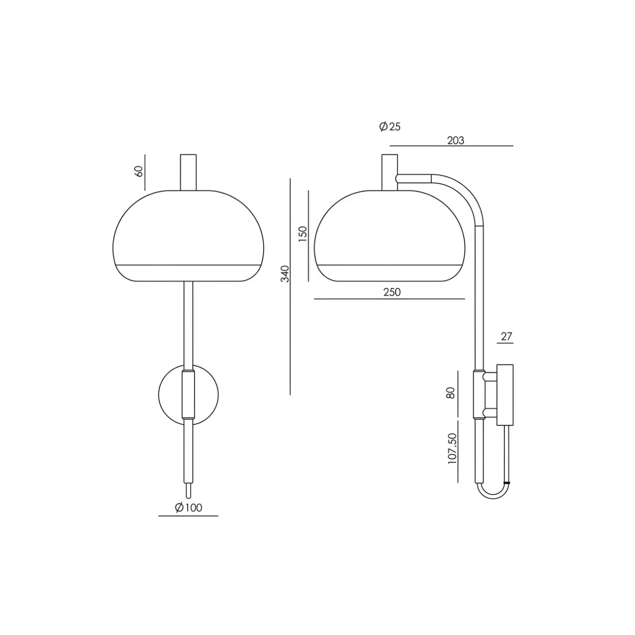 LAMPARA DE PARED CLOUD VER/ ORO - Imagen 2